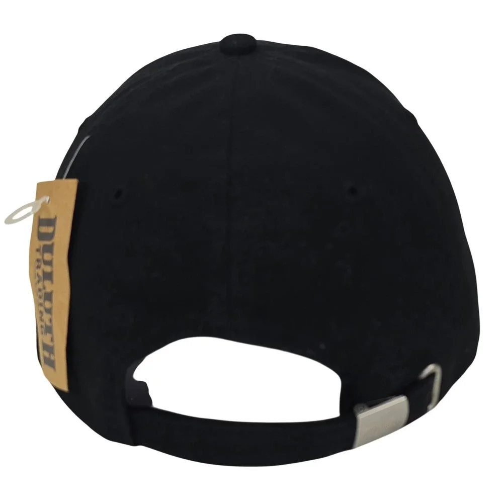 Duluth Trading Co Varsity Logo Baseball Cap Mens XL/2XL Black Adjustable Hat NEW